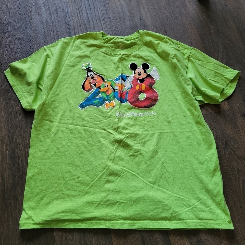 2008 Walt Disney World Green Tee Size 2xl